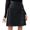 imageTagoo Faux Leather Skirts for Women High Waisted Mini Skirt for Work Business Casual Pleather A Line Knee Length Wrap Skirt