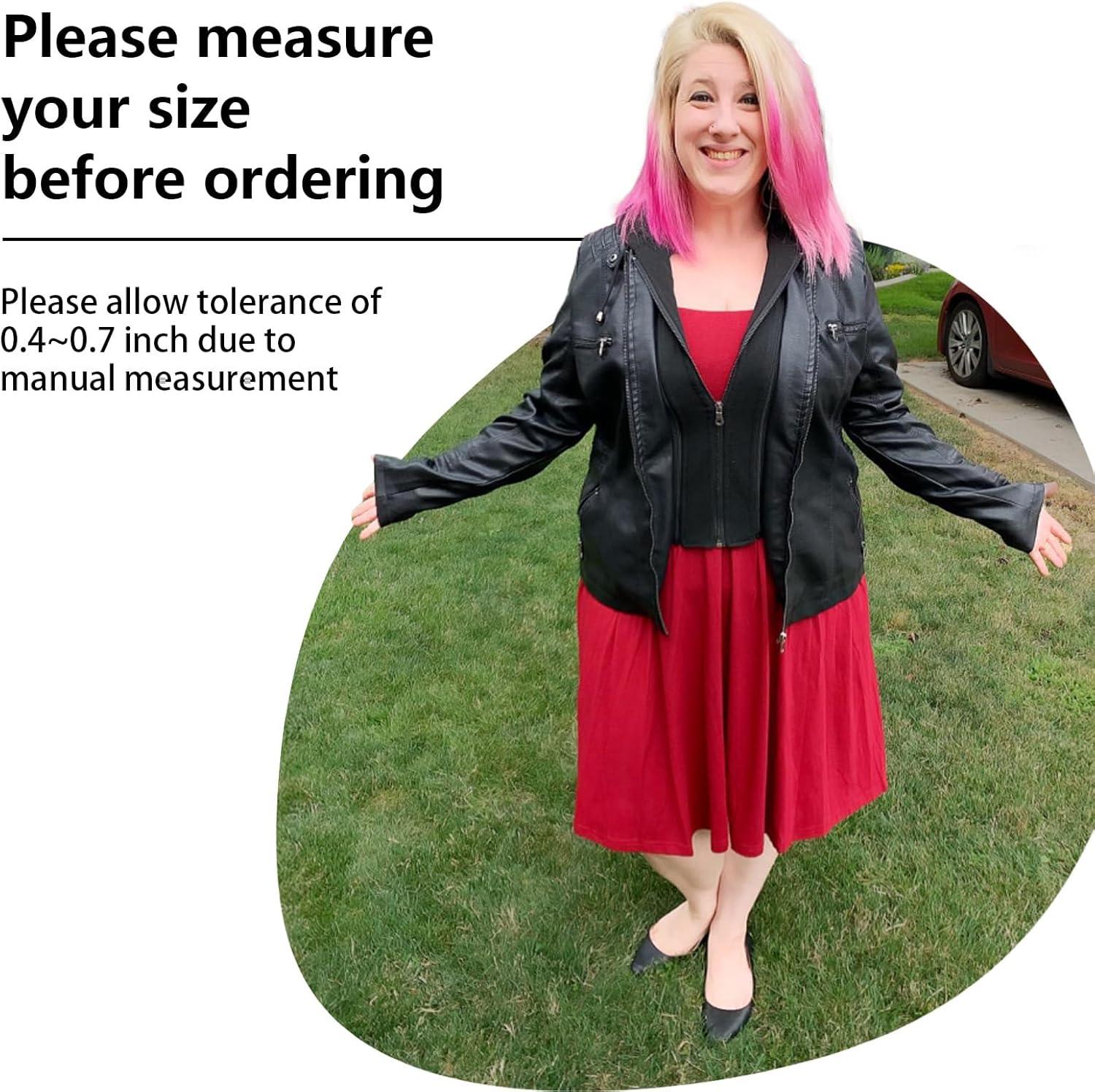imageTagoo Faux Leather Jacket Women Motorcycle Coat for Biker with Removable Hood Plus SizeBlack