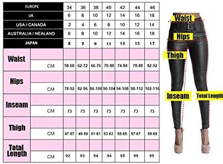 imageSHOWADAY Womens Sexy Stretchy PU Leather Slim Fit Rider Pants Skinny LeggingsBlack
