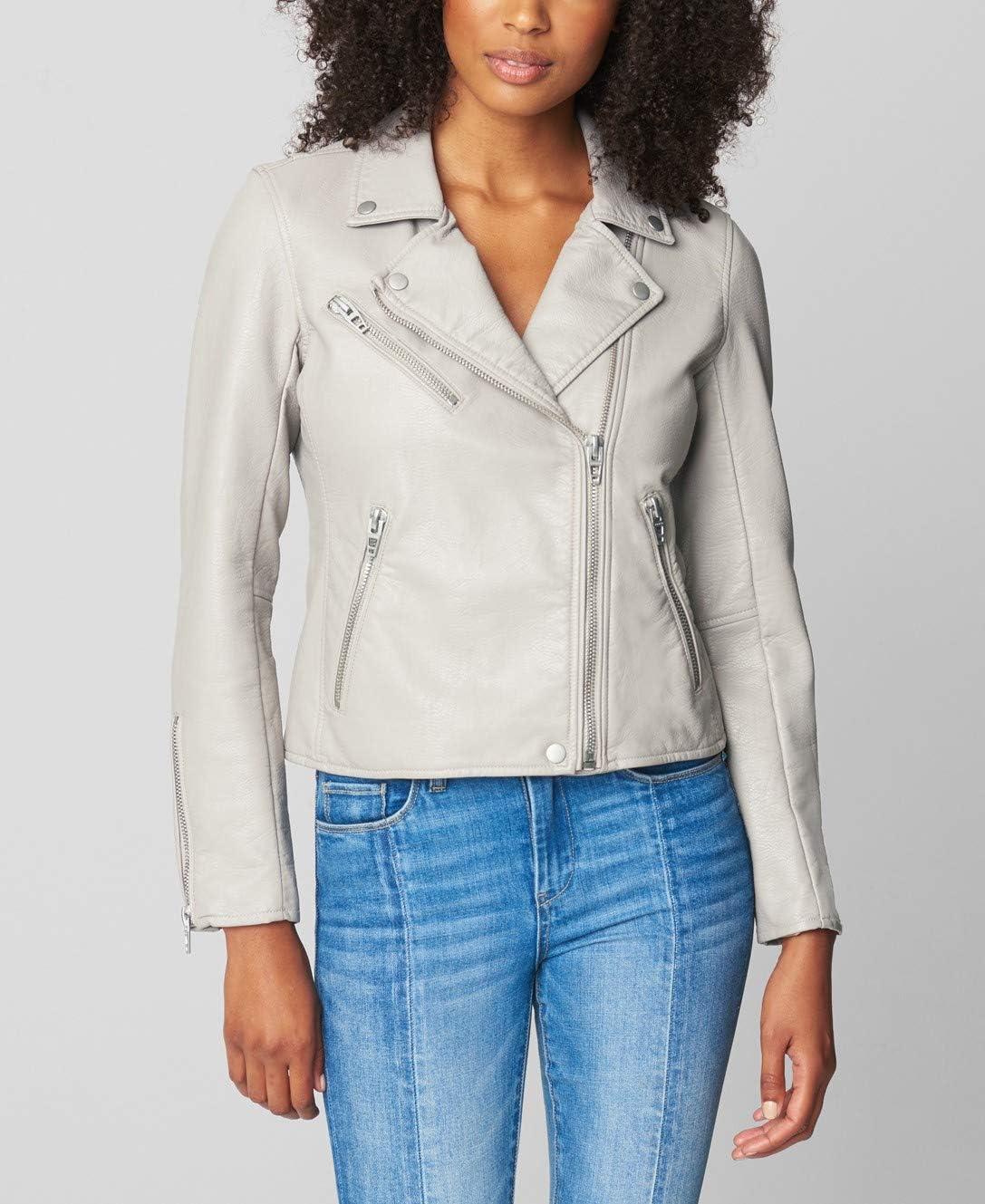 imageBLANKNYC Womens Luxury Clothing Semi Fitted Vegan Leather Motorcycle JacketOn the Rocks