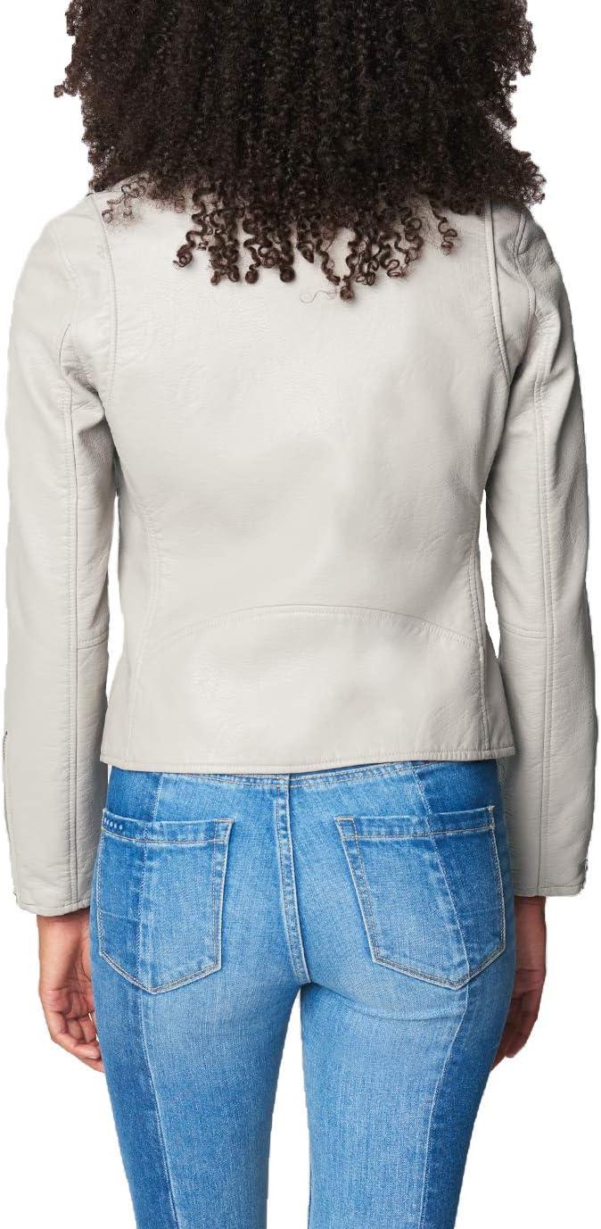 imageBLANKNYC Womens Luxury Clothing Semi Fitted Vegan Leather Motorcycle JacketOn the Rocks
