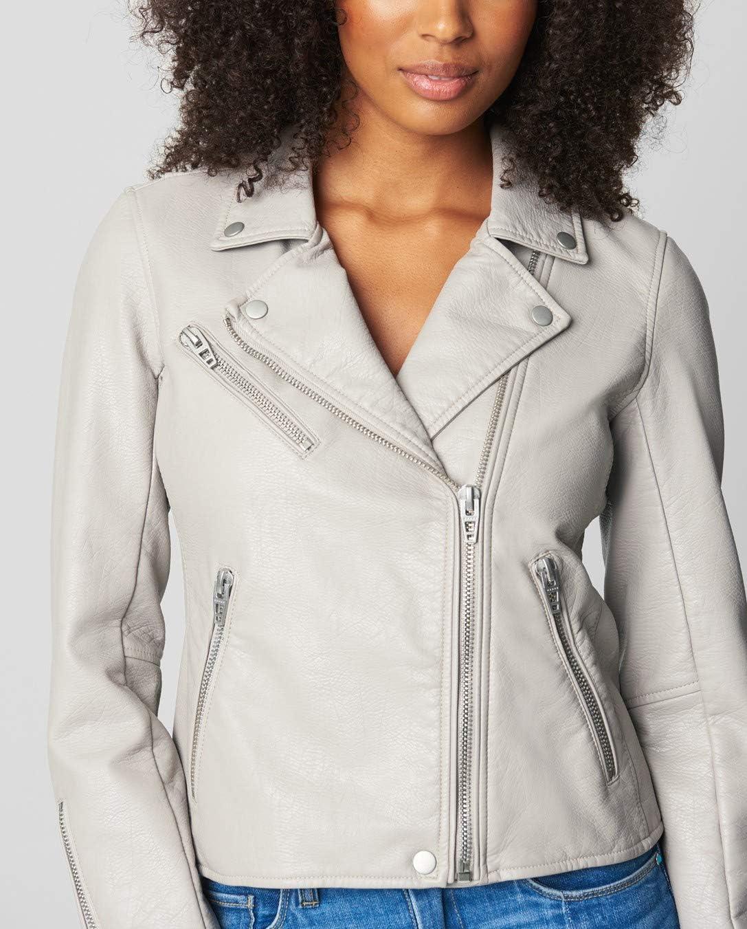 imageBLANKNYC Womens Luxury Clothing Semi Fitted Vegan Leather Motorcycle JacketOn the Rocks