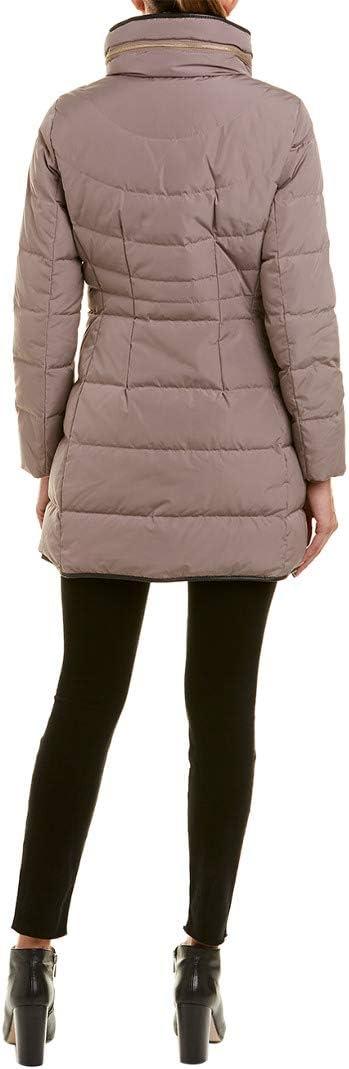 imageCole Haan womens Mid Length Down Coat With Bib FrontCashew