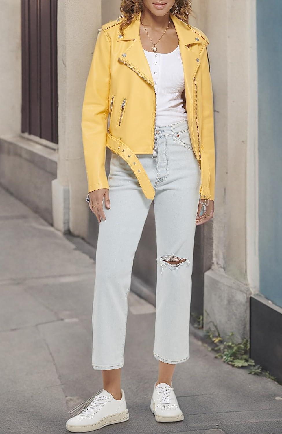 imageLevis Womens The Belted Faux Leather Moto Jacket Regular amp Plus SizeAmberCream