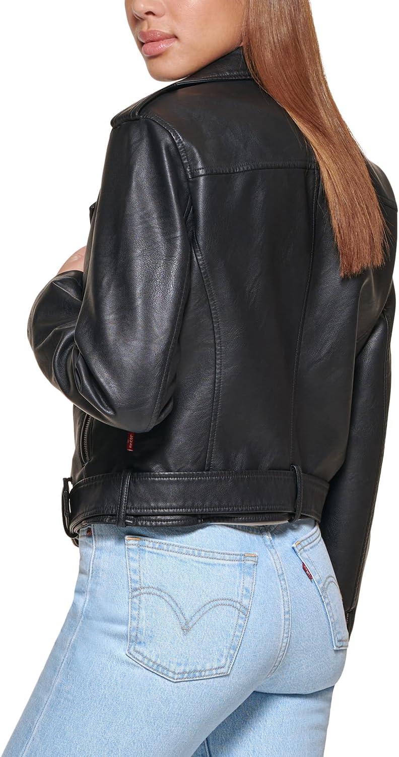 imageLevis Womens The Belted Faux Leather Moto Jacket Regular amp Plus SizeBlack