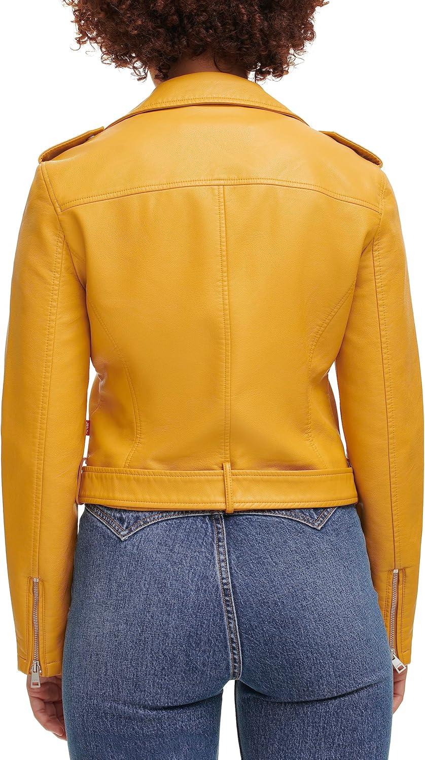 imageLevis Womens The Belted Faux Leather Moto Jacket Regular amp Plus SizeGold