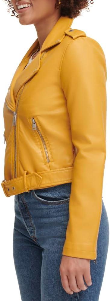 imageLevis Womens The Belted Faux Leather Moto Jacket Regular amp Plus SizeGold