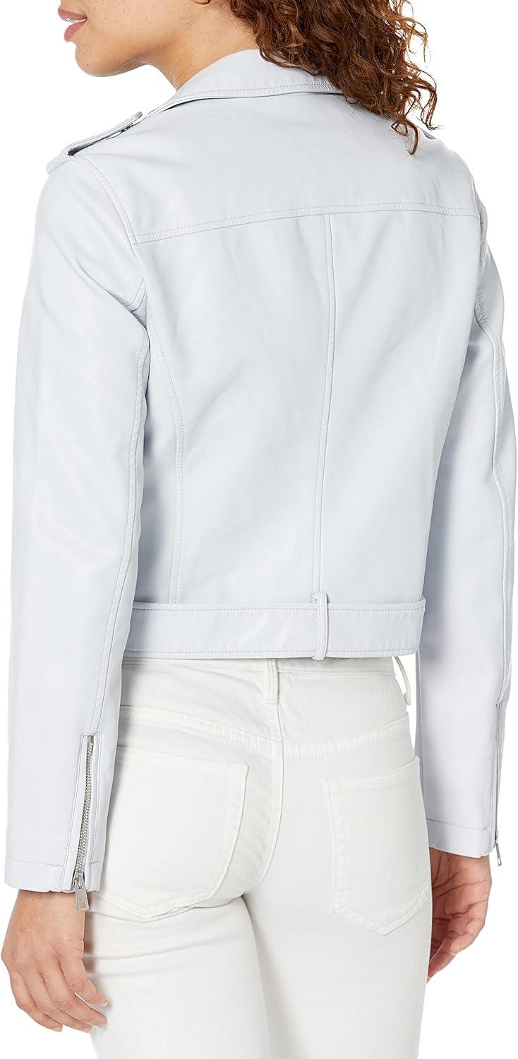 imageLevis Womens The Belted Faux Leather Moto Jacket Regular amp Plus SizeIce Blue
