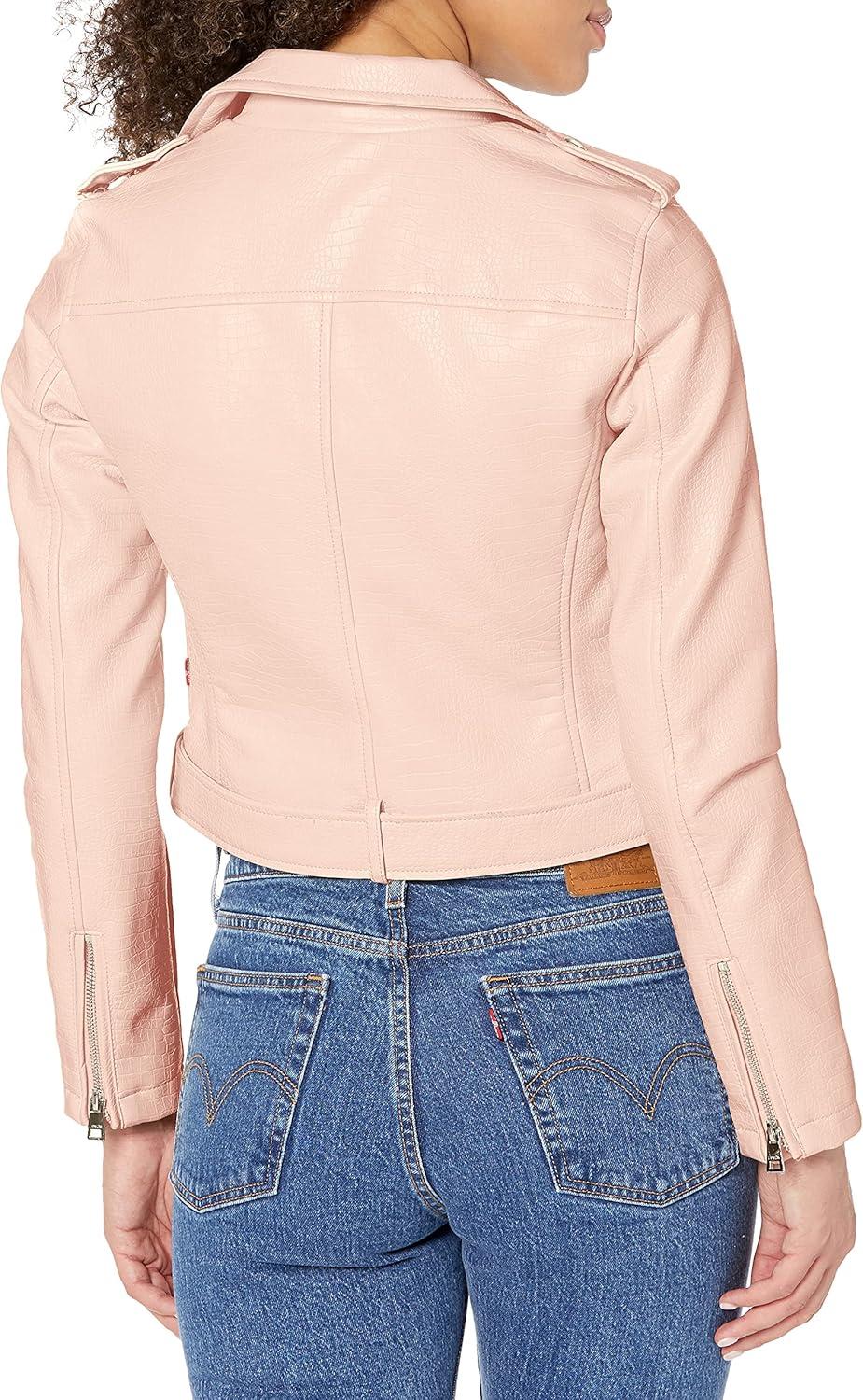 imageLevis Womens The Belted Faux Leather Moto Jacket Regular amp Plus SizePeach Blush