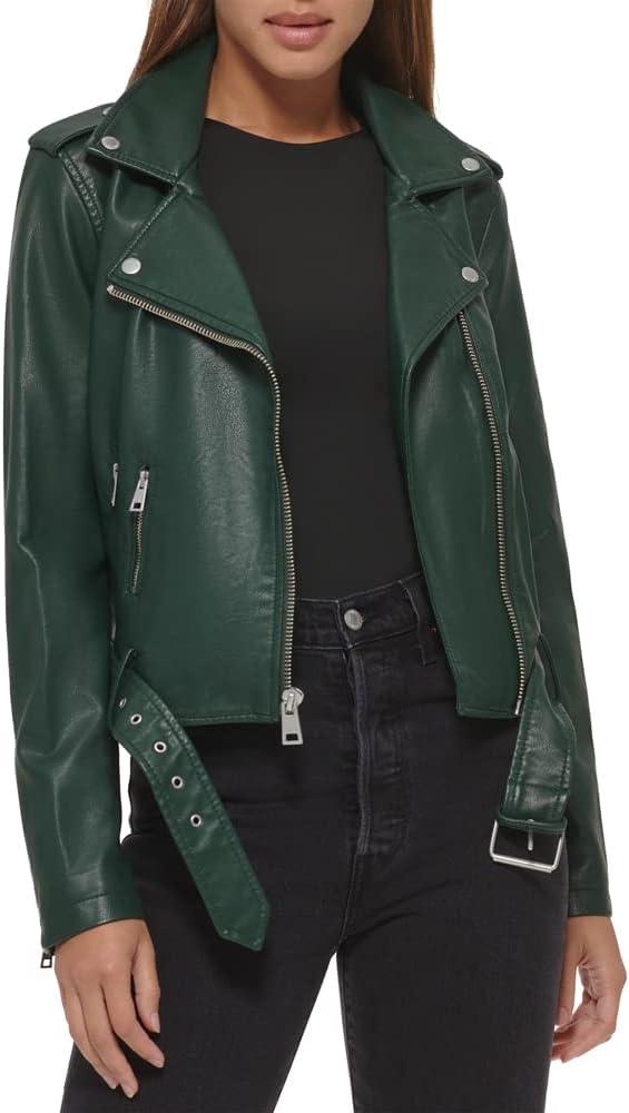 imageLevis Womens The Belted Faux Leather Moto Jacket Regular amp Plus SizePine Grove