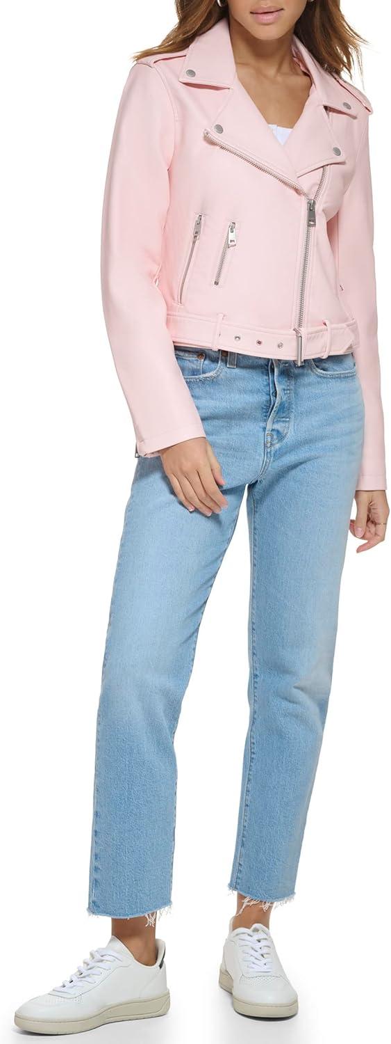 imageLevis Womens The Belted Faux Leather Moto Jacket Regular amp Plus SizeRose