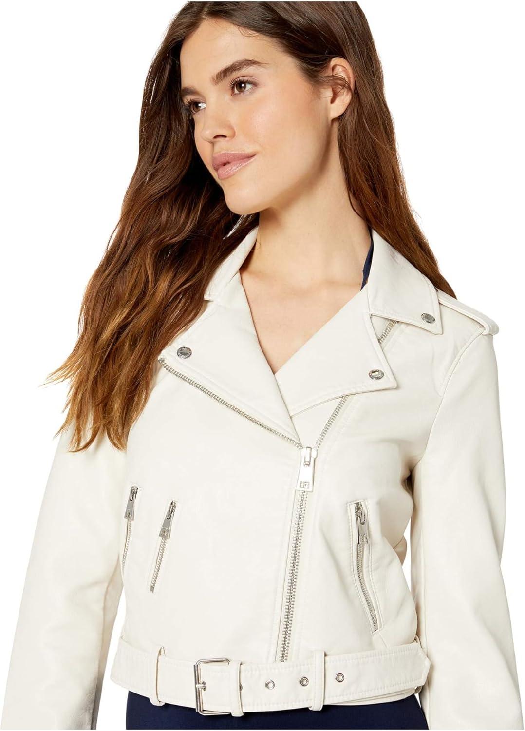 imageLevis Womens The Belted Faux Leather Moto Jacket Regular amp Plus SizeWhite Oyster
