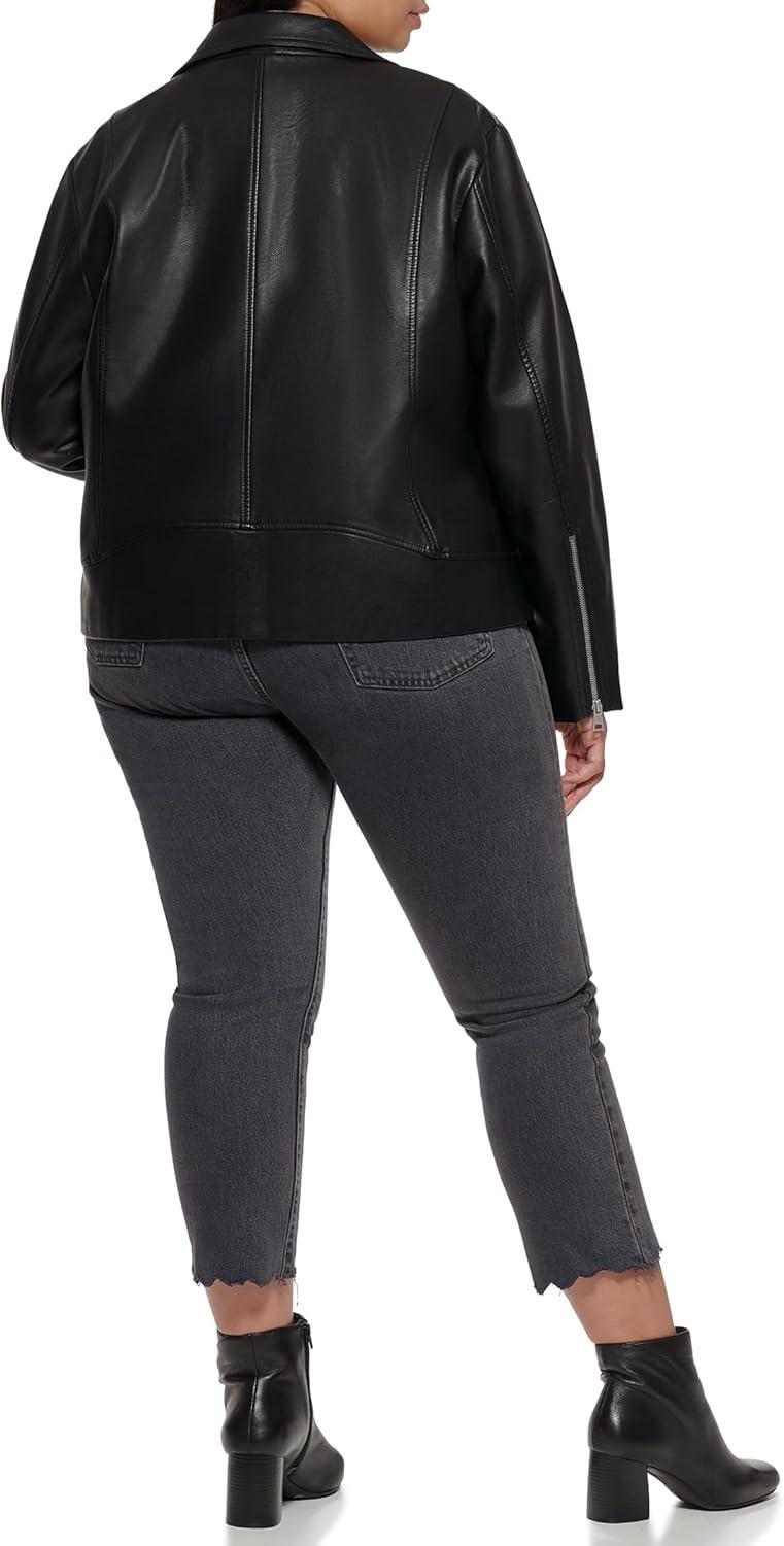 imageLevis womens Vegan Leather 538 Moto Jacket Regular amp Plus SizeBlack