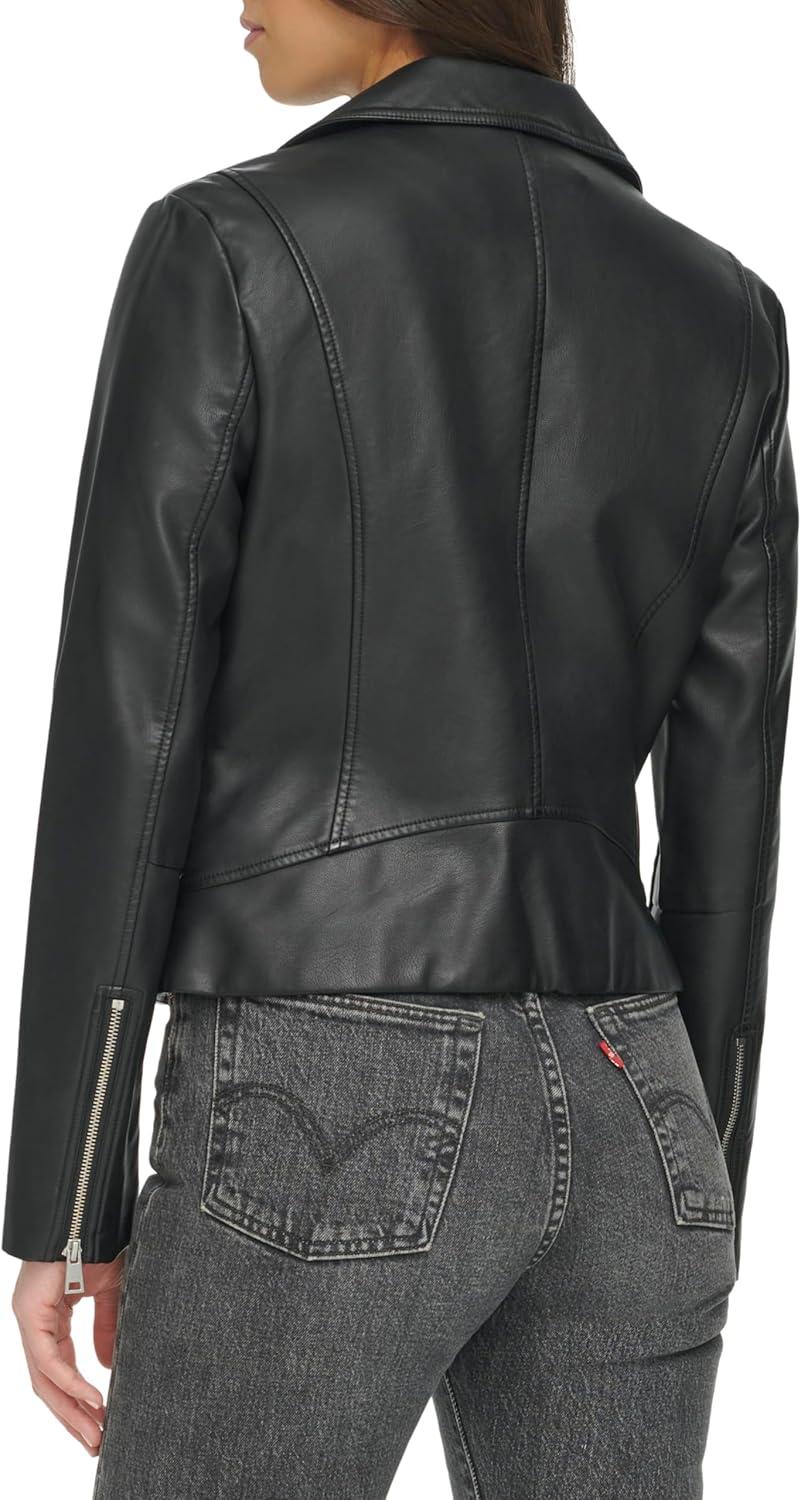 imageLevis womens Vegan Leather 538 Moto Jacket Regular amp Plus SizeBlack