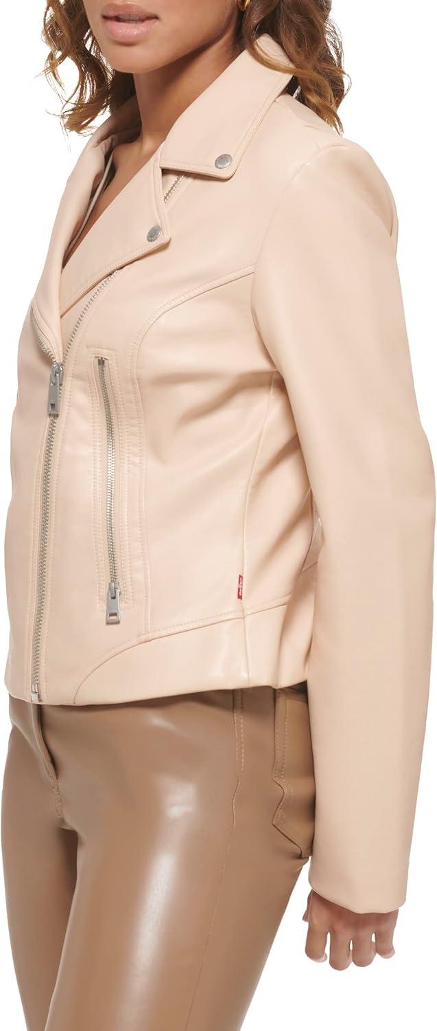 imageLevis womens Vegan Leather 538 Moto Jacket Regular amp Plus SizeFrappe