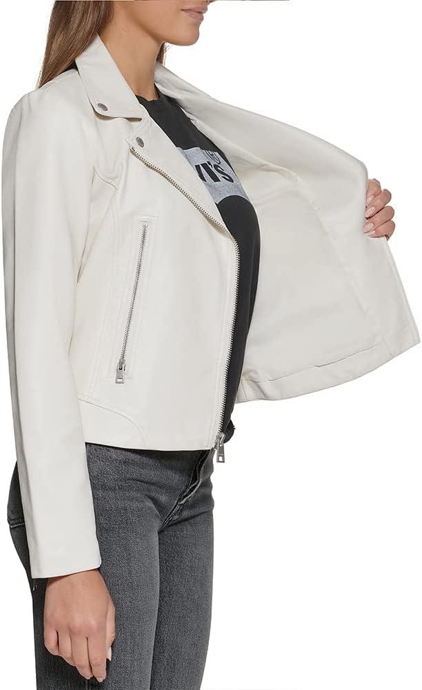 imageLevis womens Vegan Leather 538 Moto Jacket Regular amp Plus SizeOyster
