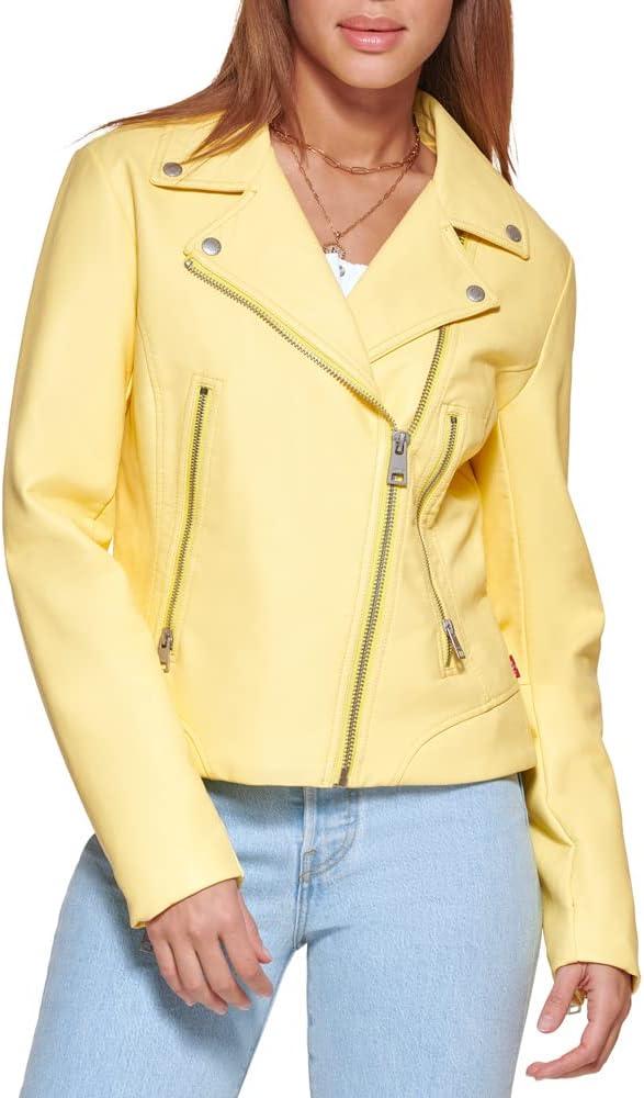 imageLevis womens Vegan Leather 538 Moto Jacket Regular amp Plus SizePopcorn