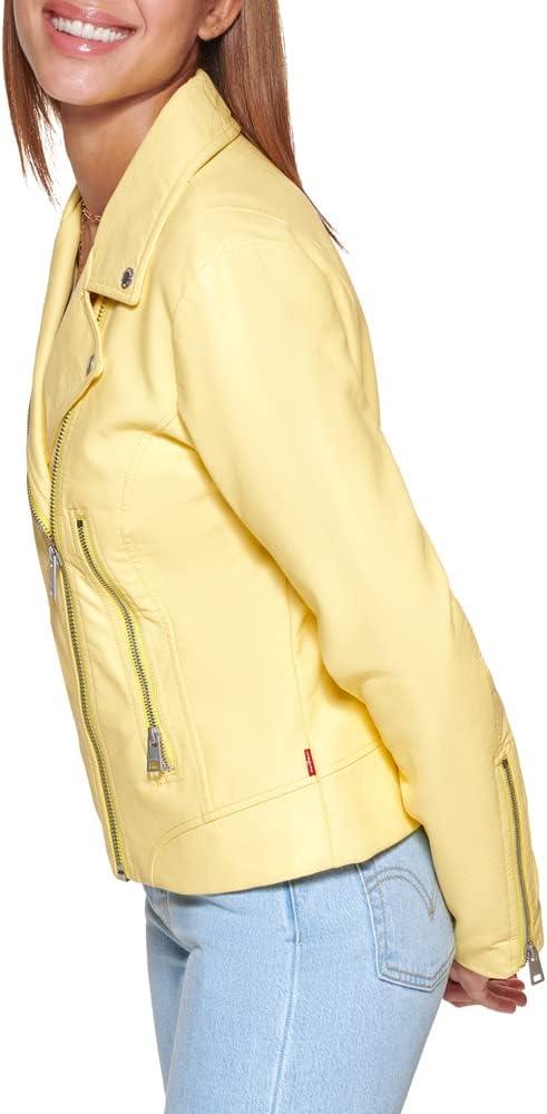 imageLevis womens Vegan Leather 538 Moto Jacket Regular amp Plus SizePopcorn
