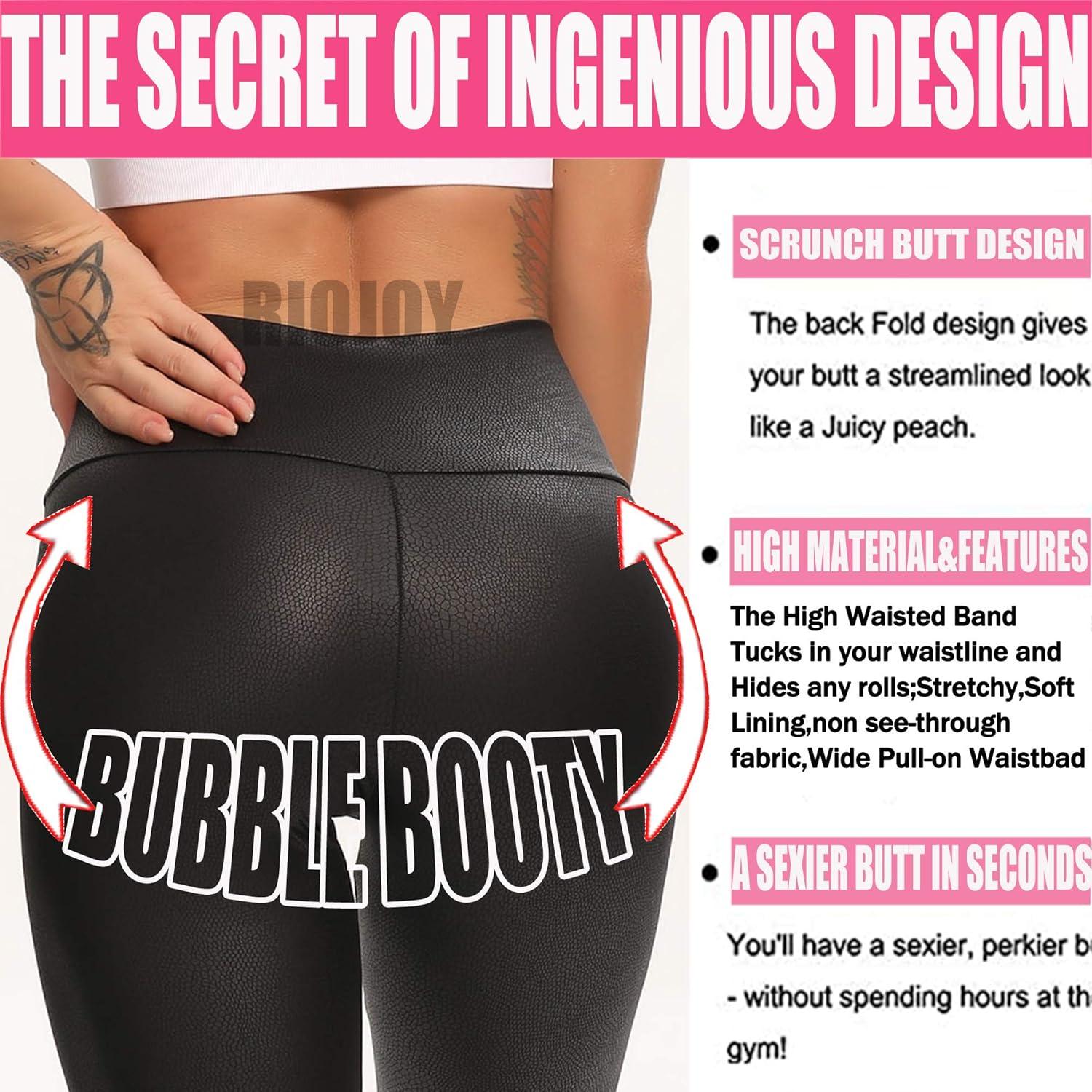 imageRIOJOY Womens Sexy Leather Leggings PU High Waist Butt Lifting Pleather Pants Stretchy Faux Leather Tights Push UpAsnake Pattern Black