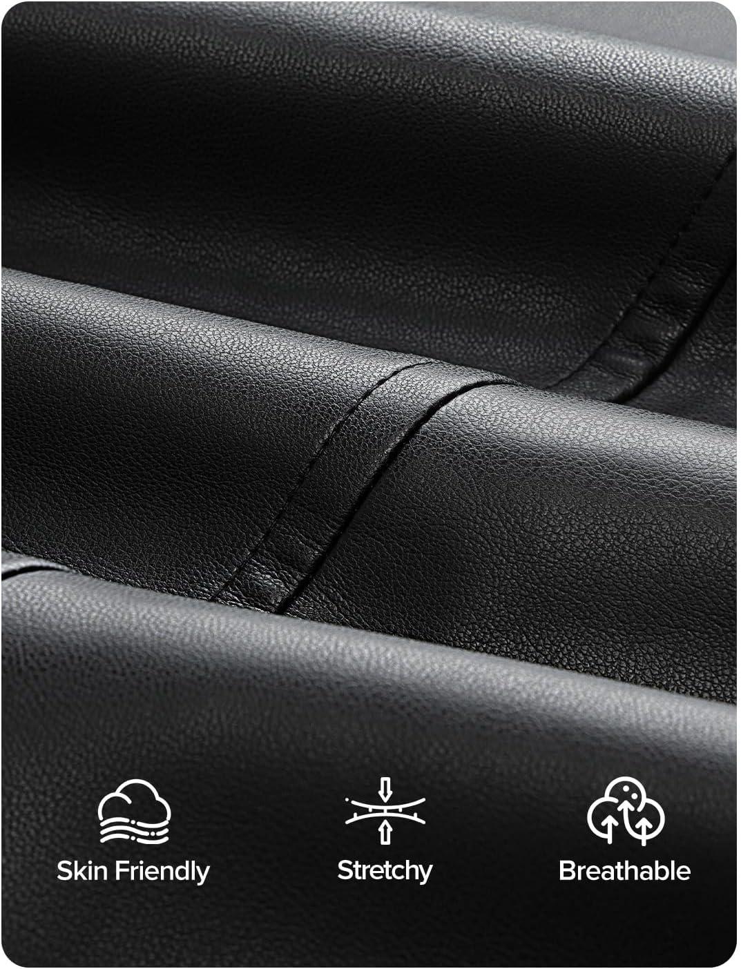 imageZESICA Womens Faux Leather Jackets Oversized Fall Fashion Button Motorcycle Coats Outwear 2026 Winter Outfits ClothesBlack