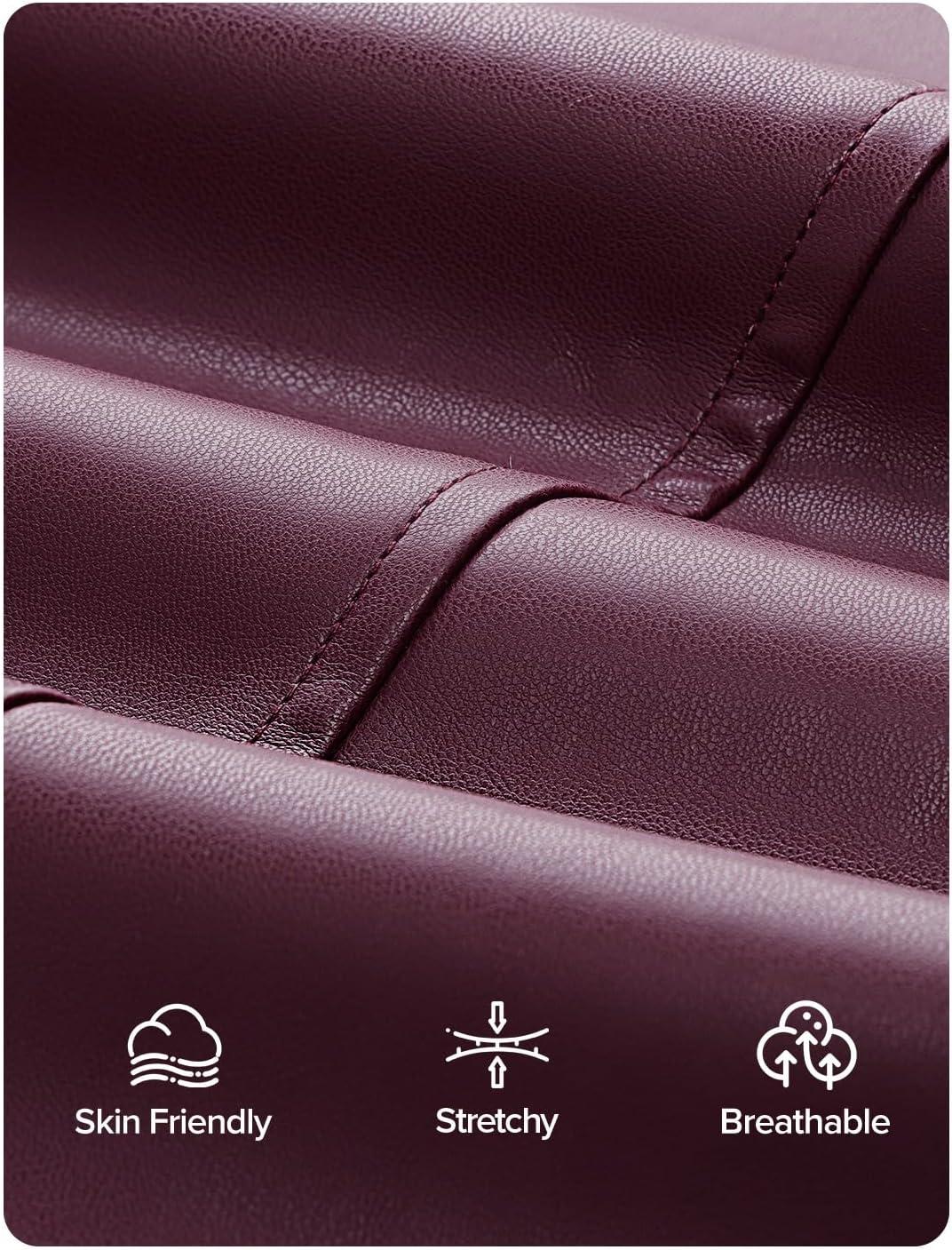 imageZESICA Womens Faux Leather Jackets Oversized Fall Fashion Button Motorcycle Coats Outwear 2026 Winter Outfits ClothesPlum