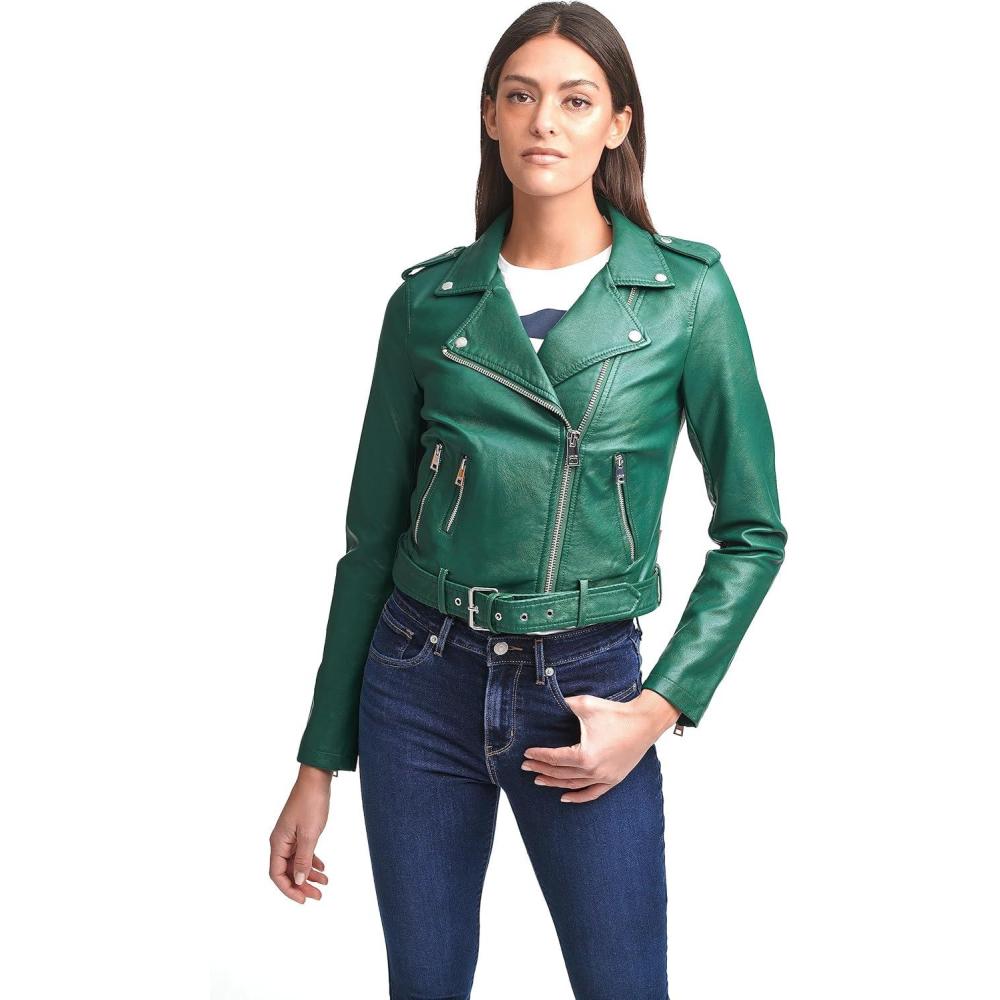 imageLevis Womens The Belted Faux Leather Moto Jacket Regular amp Plus SizeForest