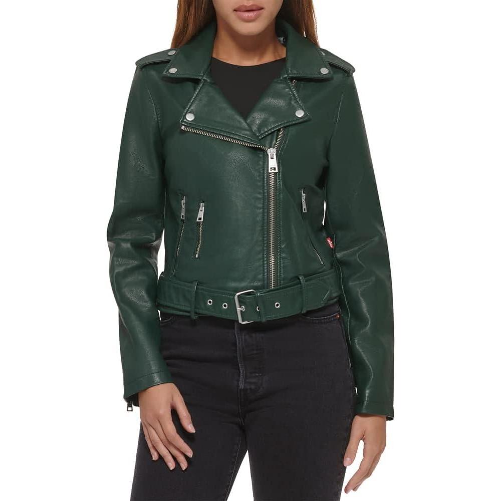 imageLevis Womens The Belted Faux Leather Moto Jacket Regular amp Plus SizePine Grove