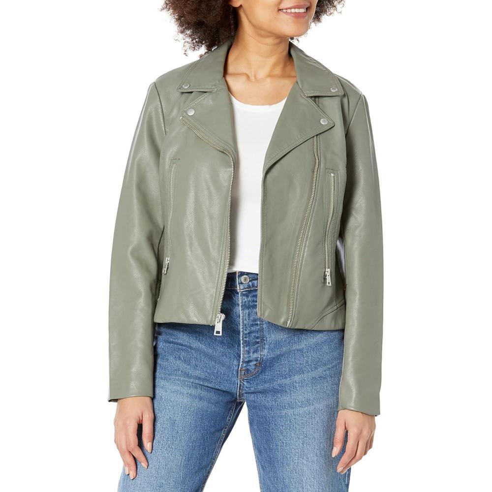 imageLevis womens Vegan Leather 538 Moto Jacket Regular amp Plus SizeSage