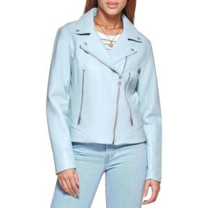 Levi’s Women’s The Belted Faux Leather Moto Jacket (Regular & Plus Size)(Dusty Blue)