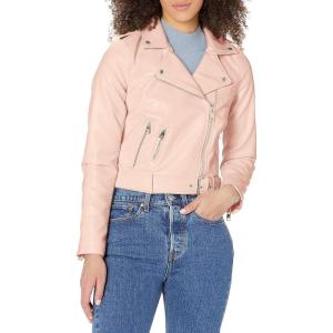 Levi’s Women’s The Belted Faux Leather Moto Jacket (Regular & Plus Size)(Peach Blush)