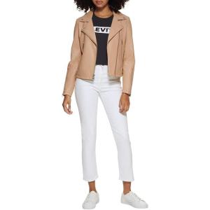 Levi’s womens Vegan Leather 538 Moto Jacket (Regular & Plus Size)(Biscotti)