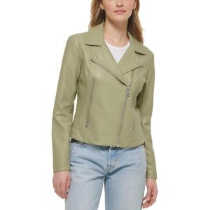 Levi’s womens Vegan Leather 538 Moto Jacket (Regular & Plus Size)(Grn/Cha)