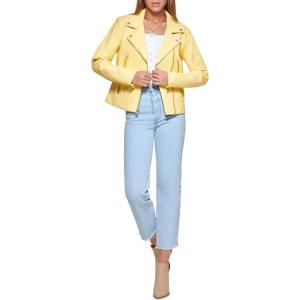 Levi’s womens Vegan Leather 538 Moto Jacket (Regular & Plus Size)(Popcorn)