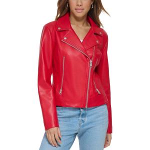 Levi’s womens Vegan Leather 538 Moto Jacket (Regular & Plus Size)(Red)