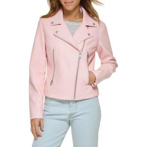 Levi’s womens Vegan Leather 538 Moto Jacket (Regular & Plus Size)(Rose Quartz)
