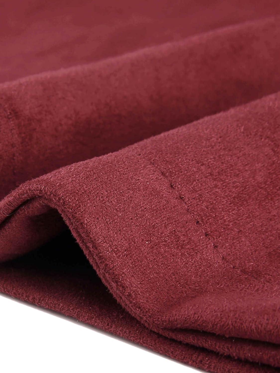 imageAllegra K Faux Suede Blazer for Women Lapel Collar Button Front Long Sleeve Jacket Casual Office WearReddish Brown