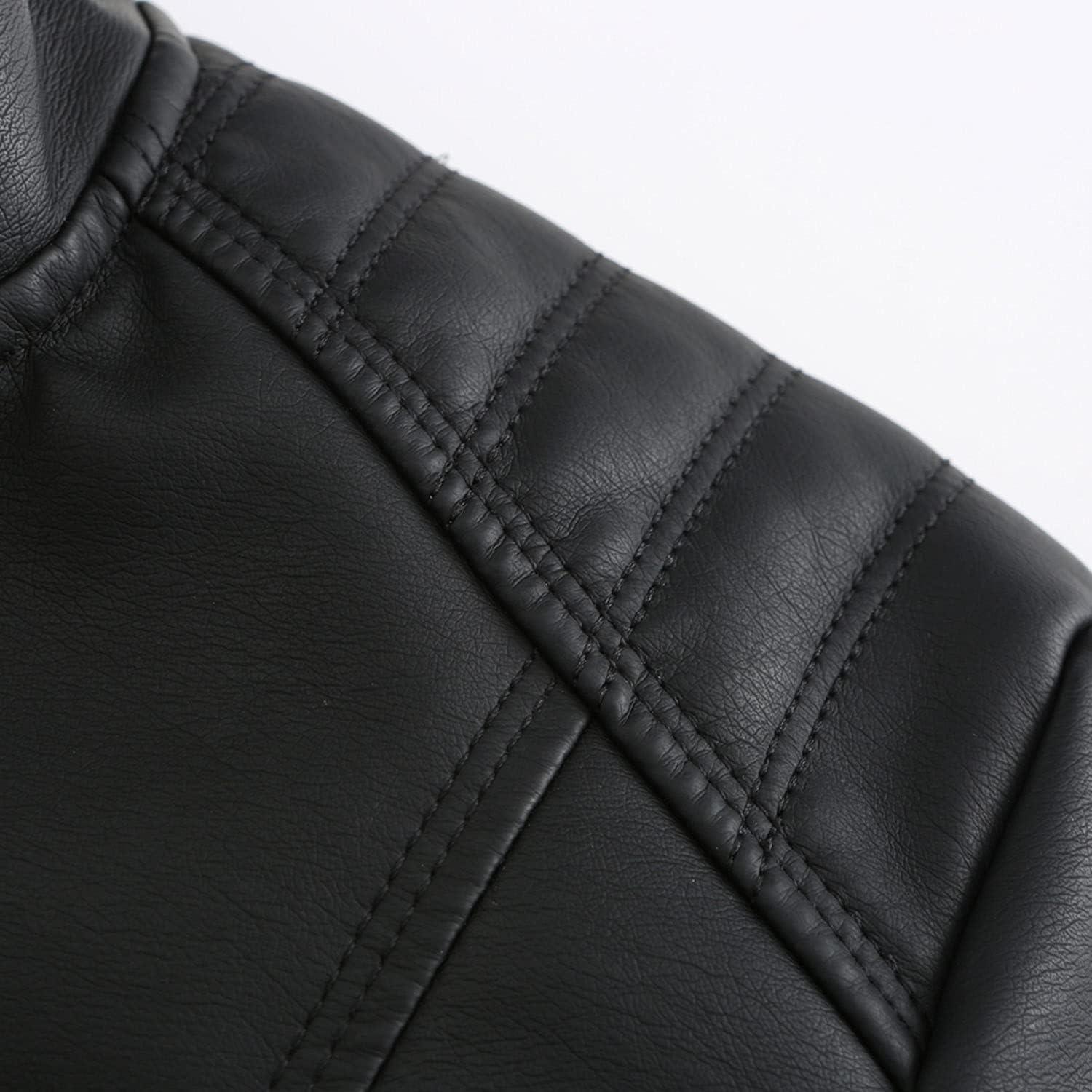 imageDEAR MODEL Faux Leather Jacket Women Bomber Jacket Womens Belted Motorcycle JacketBlack