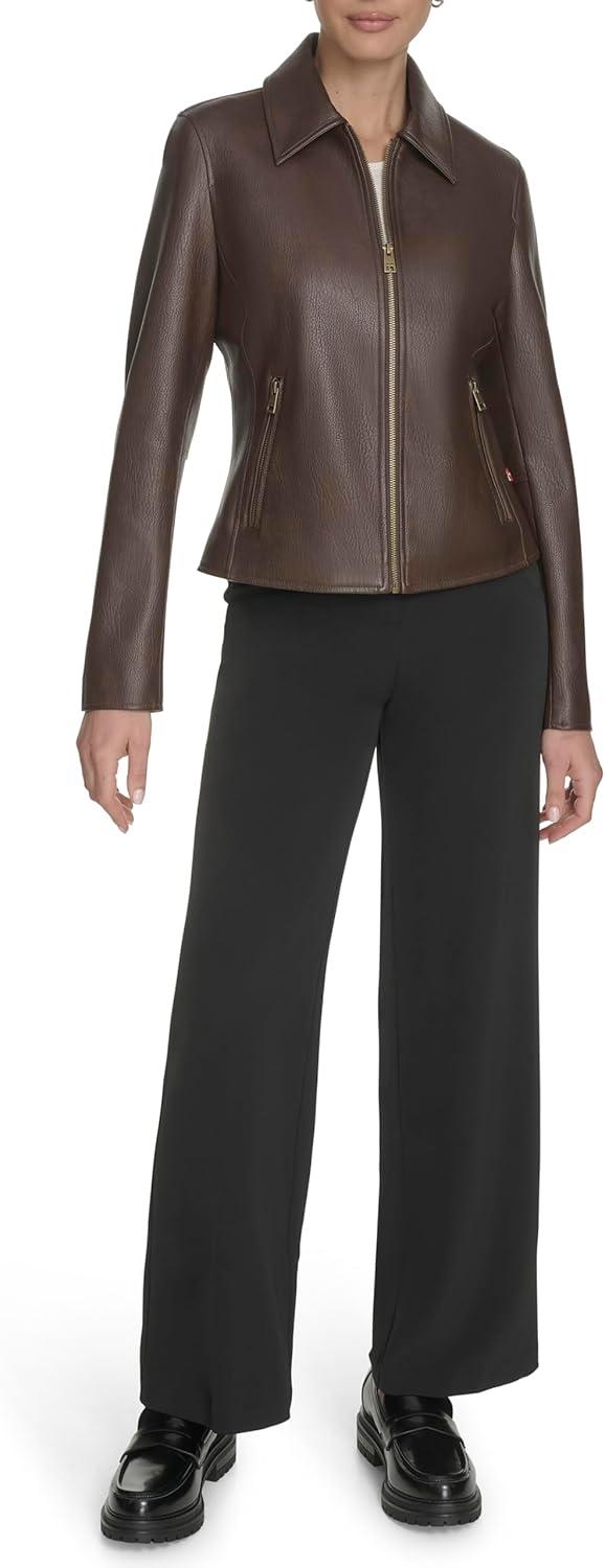imageLevis Womens Laydown Collar Racer JacketDark Brown