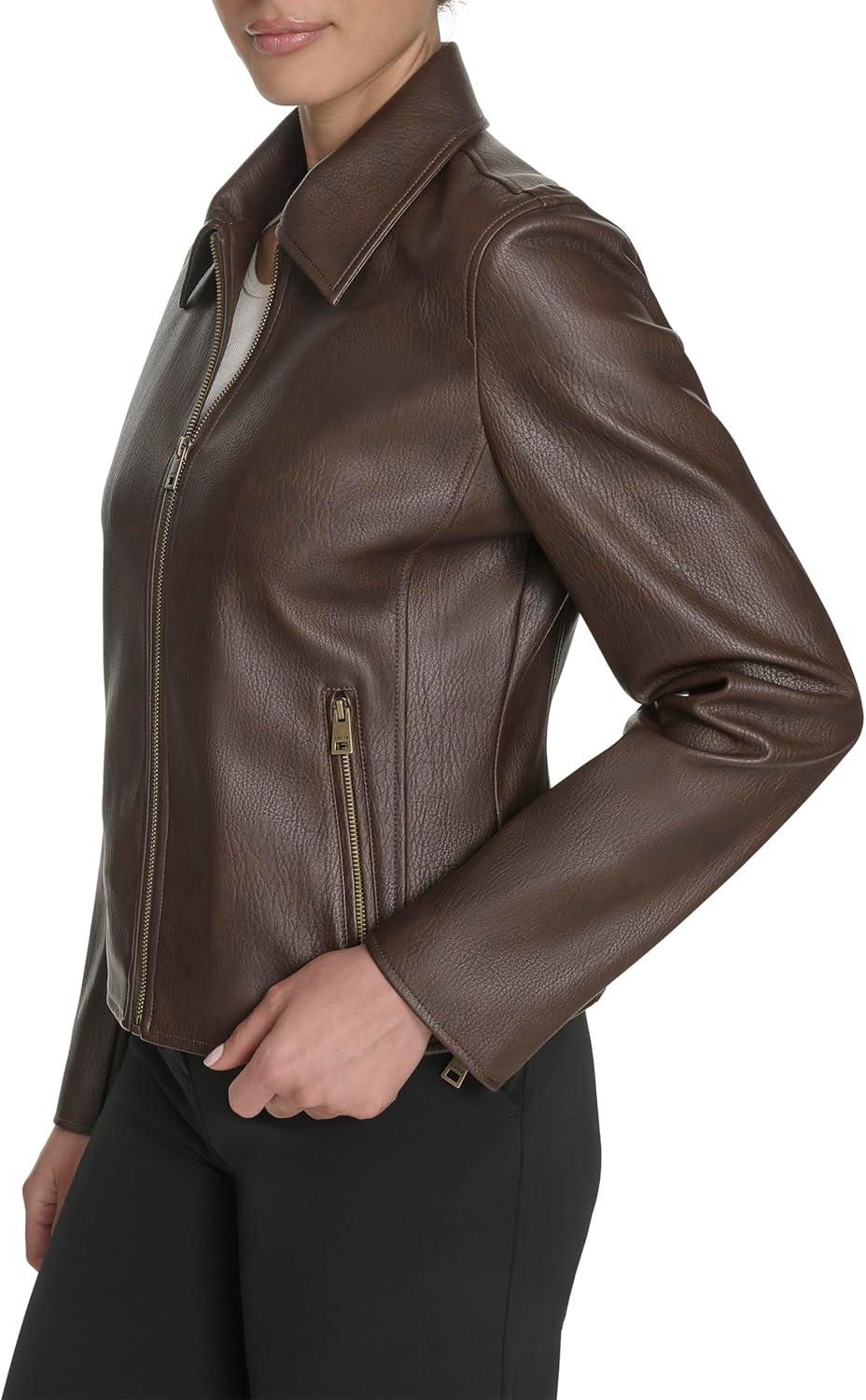 imageLevis Womens Laydown Collar Racer JacketDark Brown