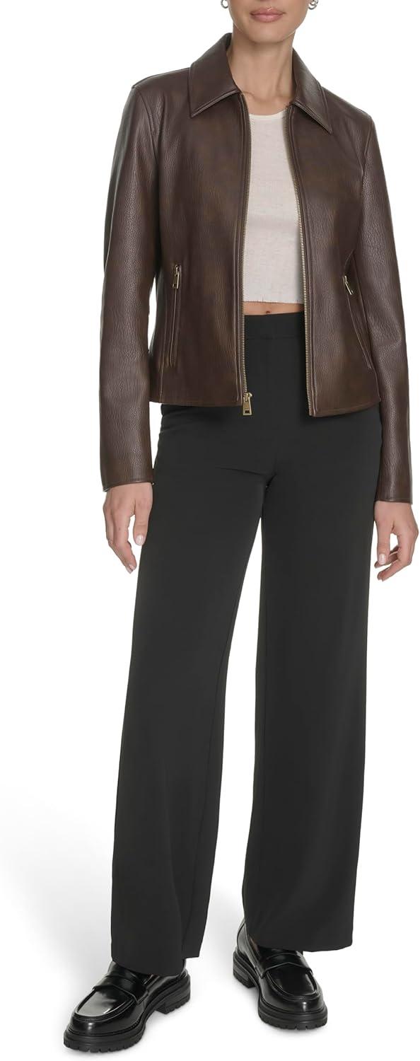 imageLevis Womens Laydown Collar Racer JacketDark Brown