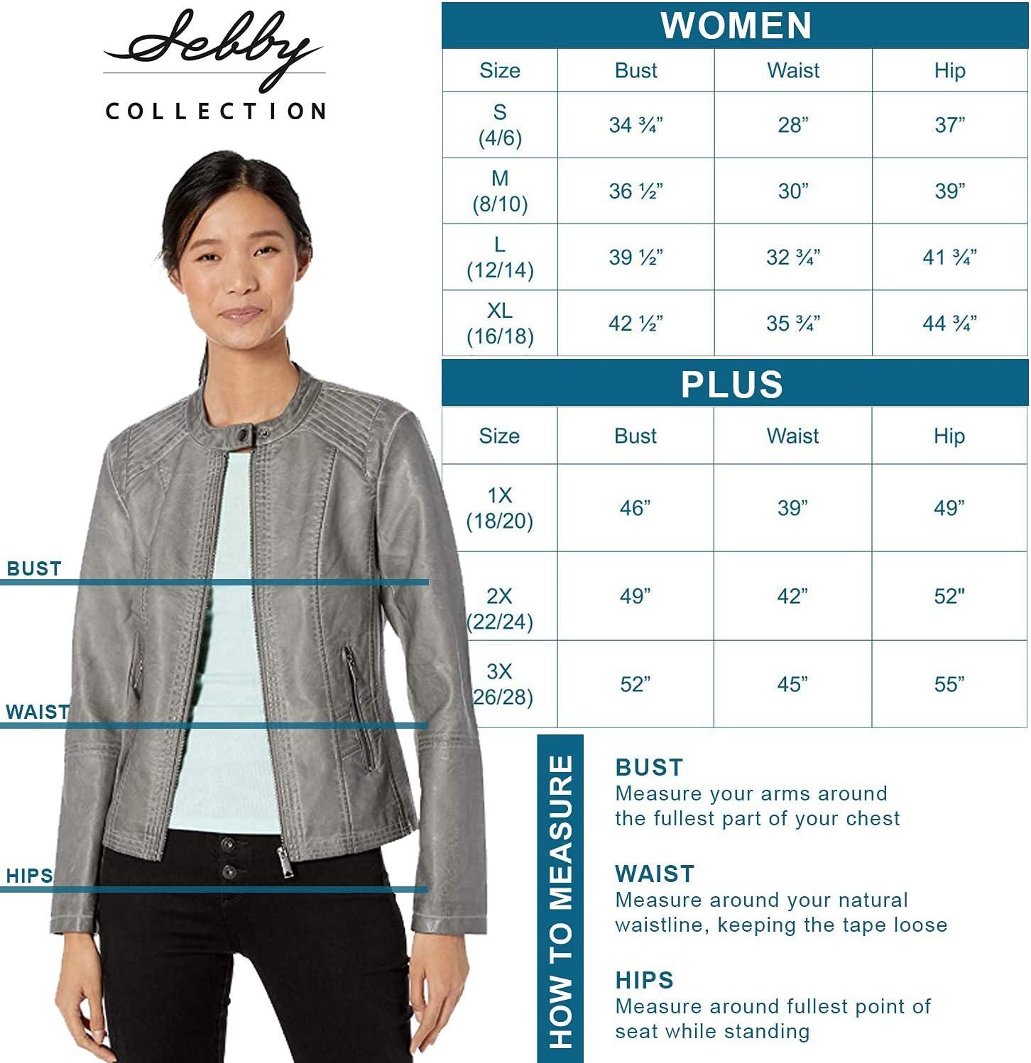 imageSebby Collection Womens Faux Leather Jacket with Moto Details and Front Zip PocketsLight Grey