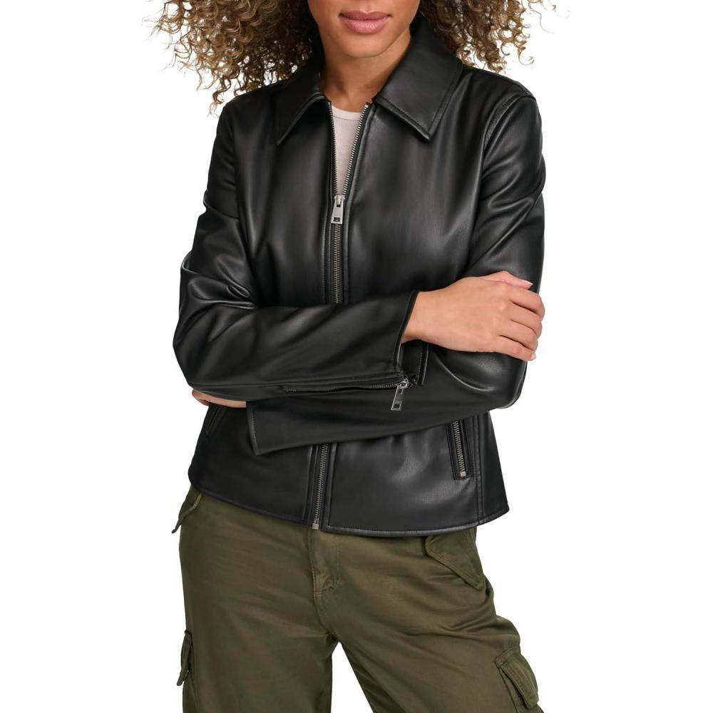 imageLevis Womens Laydown Collar Racer JacketBlack