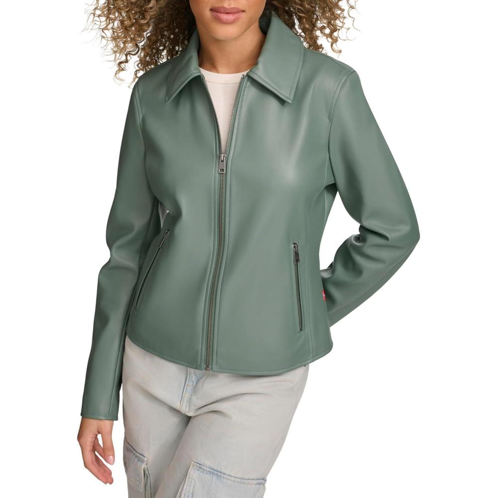 imageLevis Womens Laydown Collar Racer JacketDark Forest