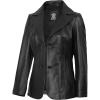 Surrey Black Leather Blazer Women