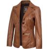 Surrey Brown Leather Blazer Women