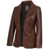Surrey Cognac Leather Blazer Women