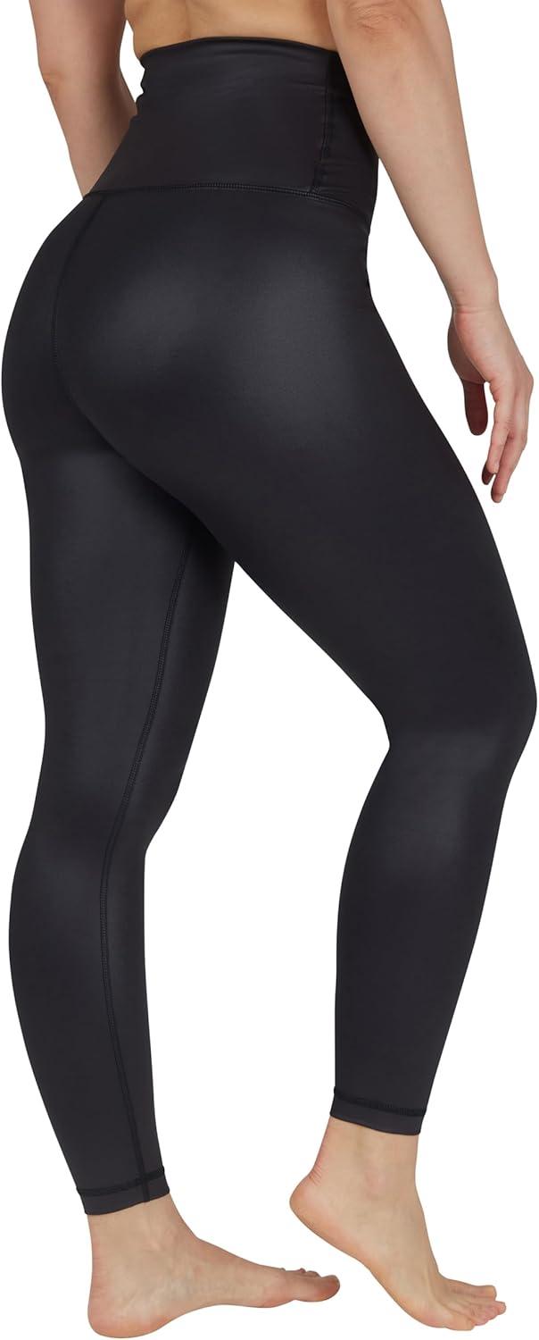 image90 Degree By Reflex Womens High Waist Squat Proof Ankle Length Printed LeggingsBlack Elastic Free Super High Waist