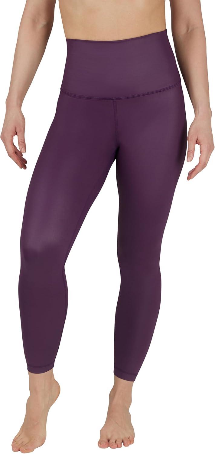 image90 Degree By Reflex Womens High Waist Squat Proof Ankle Length Printed LeggingsBlackberry Wine Elastic Free Super High Waist
