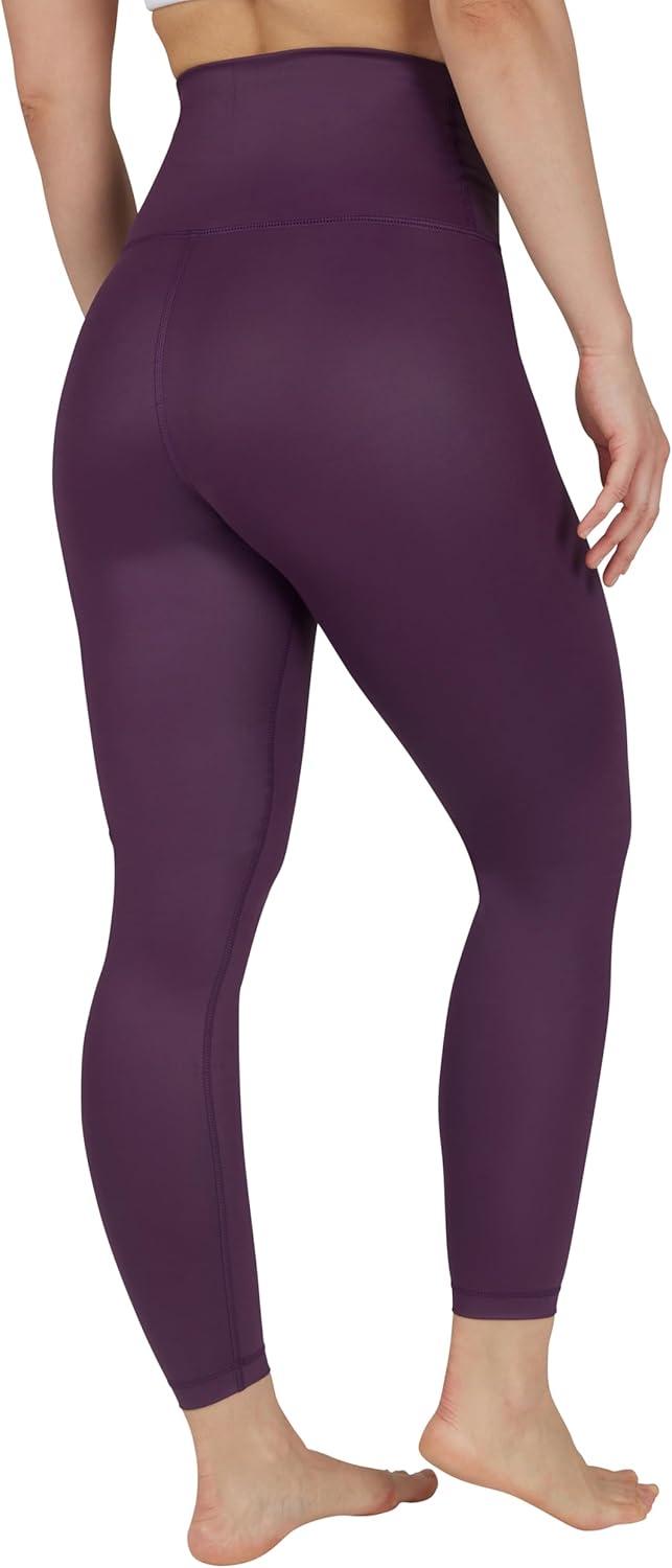image90 Degree By Reflex Womens High Waist Squat Proof Ankle Length Printed LeggingsBlackberry Wine Elastic Free Super High Waist