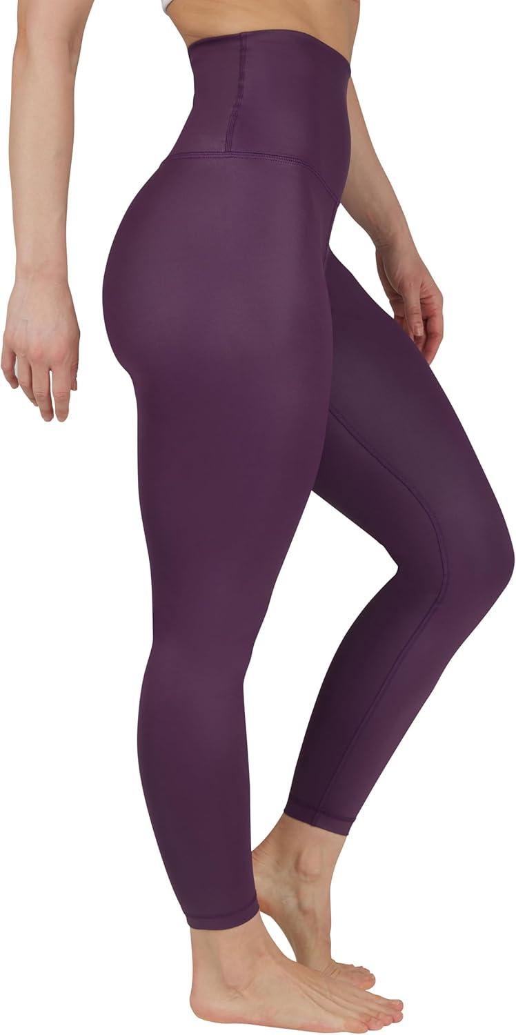 image90 Degree By Reflex Womens High Waist Squat Proof Ankle Length Printed LeggingsBlackberry Wine Elastic Free Super High Waist